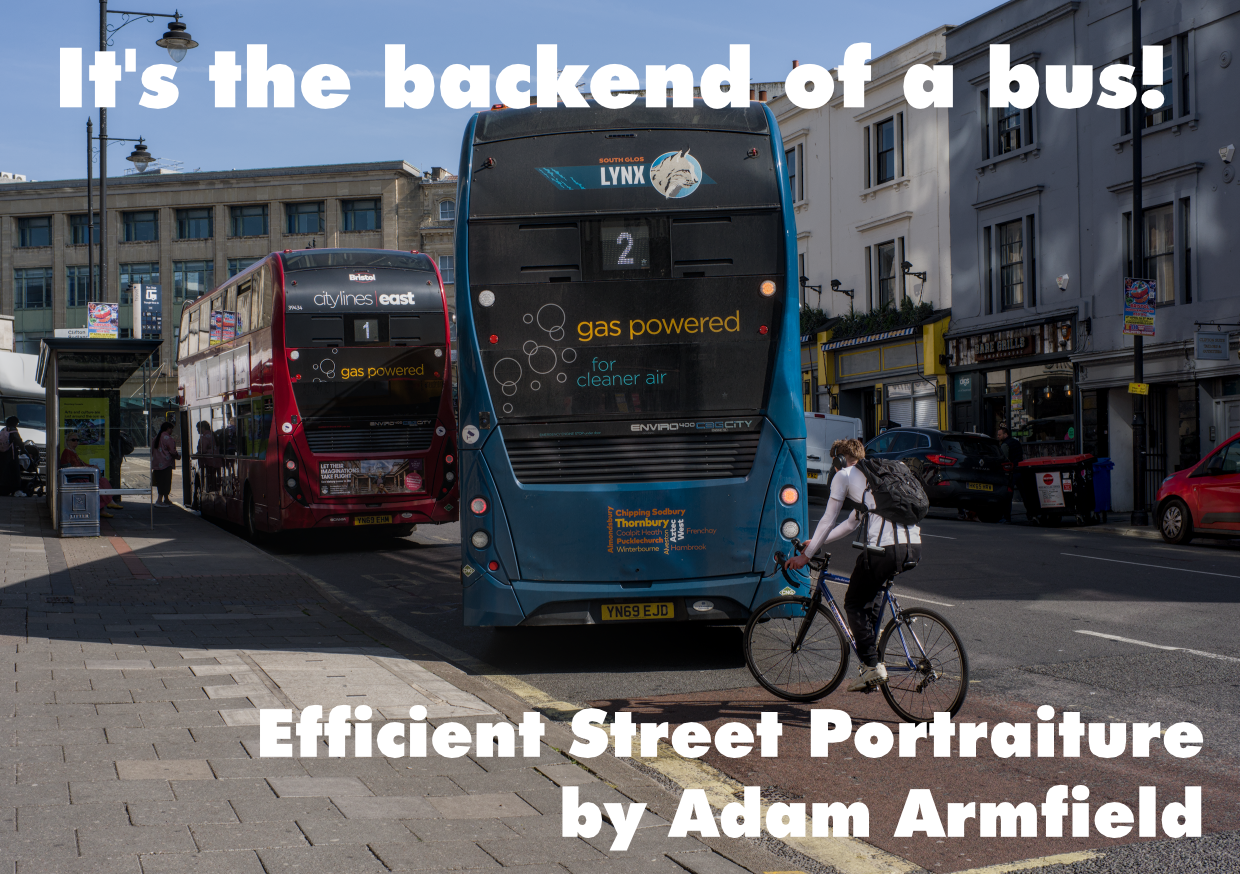 It's the backend of a bus! photobook